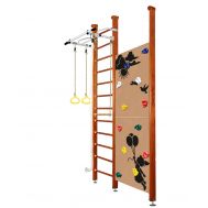 Шведская стенка Kampfer Jungle Ceiling Girl (№4 Вишневый Высота 3 м белый антик турник), фото 1