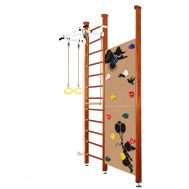 Шведская стенка Kampfer Jungle Ceiling Girl (№4 Вишневый Высота 3 м белый турник), фото 1