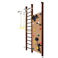 Шведская стенка Kampfer Jungle Ceiling Girl (№5 Шоколадный Высота 3 м белый турник), фото 1