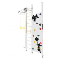 Шведская стенка Kampfer Jungle Ceiling Girl (№6 Жемчужный Высота 3 м белый антик турник), фото 1