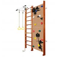 Шведская стенка Kampfer Jungle Wall Girl (№4 Вишневый Стандарт белый турник), фото 1