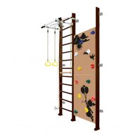 Шведская стенка Kampfer Jungle Wall Girl (№5 Шоколадный Высота 3 м белый антик турник), фото 1