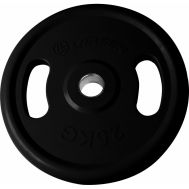 Диск обрезиненный с ручками NT121N черный д50мм 25кг, фото 1