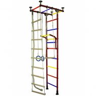 Спортивный комплекс Крепыш Г-образный (Бордовый/ПВХ/Только желтые), фото 1