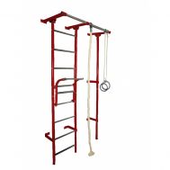 Спортивный комплекс Крепыш Пристенный (Бордовый/Металл/Хром), фото 1
