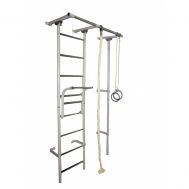 Спортивный комплекс Крепыш Пристенный (Серый/Металл/Хром), фото 1