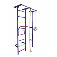 Спортивный комплекс Крепыш Пристенный (Синий/ПВХ/Разноцветные), фото 1