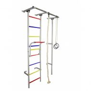 Спортивный комплекс Крепыш Пристенный (Серый/ПВХ/Только синие), фото 1