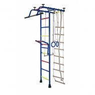 Домашний спортивный комплекс ПВХ &quot;Крепыш плюс&quot; Т с навесным турником синий, фото 1