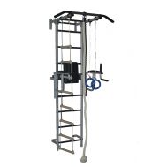 СПОРТИВНЫЙ КОМПЛЕКС &quot;КРЕПЫШ ПЛЮС &quot; ПРИСТЕННЫЙ С БРУСЬЯМИ - 1 СЕРЫЙ, фото 1