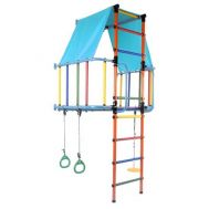 Спортивно-игровой комплекс Индиго (голубой-оранжевый-радуга), фото 1