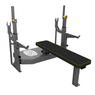A3146 Скамья-стойка домкратная для жима лежа со страховочными упорами, фото 1