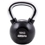 Гиря обрезиненная с хромированной ручкой 16 кг PROFI-FIT, фото 1