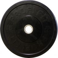 Диск для штанги каучуковый, черный D-51, 15 кг, фото 1