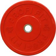 Диск для штанги каучуковый, красный D-51, 25 кг, фото 1
