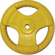 Диск для штанги цветной обрезиненный D-26, 15 кг, фото 1