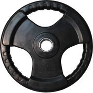 Диск для штанги черный обрезиненный D-51, 25 кг, фото 1