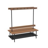 Скамья для раздевалок с вешалкой (двусторонняя) 2 м, фото 1