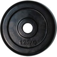 Диск для штанги черный обрезиненный D-26, 1,25 кг, фото 1