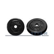 Диск для грифа Титан, обрезиненный черный, 51 мм, 15 кг, фото 1