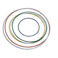 Обруч стальной утяжеленный 90 см (радуга), фото 1