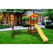 Игровой комплекс Perfetto sport «Bari-3» + качели &quot;Паутина&quot;, фото 1