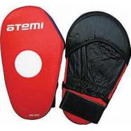 Лапа трениров. двуручная CM-7003 Atemi, натуральная кожа красн/черн, фото 1