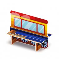 Скамейка детская ВАГОНЧИК для детской площадки МФ 41.03.07