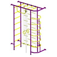 Детская шведская стенка Пионер 9ЛМ пурпурно/жёлтый, фото 1