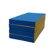 Мат № 5 (100 х 200 х 10) складной 3 сложения сине/жёлтый