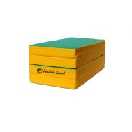 Мат № 5 (100 х 200 х 10) складной 3 сложения PERFETTO SPORT зелёно/жёлтый