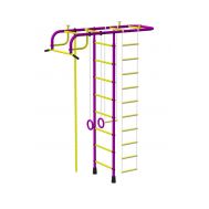 Детская шведская стенка ДСК Пионер пурпурно/жёлтый, фото 1