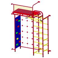 Детский спортивный комплекс Пионер 10СМ со скалодромом красно/жёлтый