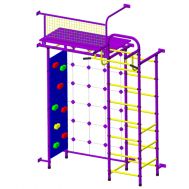 Детский спортивный комплекс Пионер 10СМ со скалодромом пурпурно/жёлтый