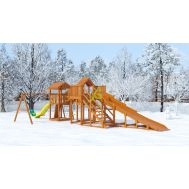 Зимняя деревянная горка Snow Fox 5,9 м + Панда Фани Gride, фото 1