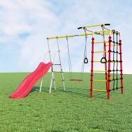 Детский спортивный комплекс для дачи Romana БОГАТЫРЬ R.103.07.04+1.Д-26.00 (фанерные качели)