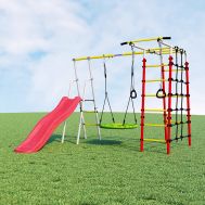 Детский спортивный комплекс для дачи Romana БОГАТЫРЬ R.103.07.04 + 1.D-26.03  (качели-гнездо)