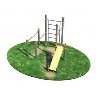 Комлекс турник, брусья, скамья для пресса, шведская стенка (модерн.) СВС-49-М