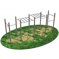 Двухуровневый рукоход с шестью турниками СВС-22