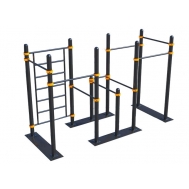 Мобильный спортивный комплекс  с лестницей, турниками и брусьями СВС-106