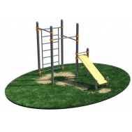 Шведская стенка, три турника и скамья для пресса (модерн.) СВС-52-М