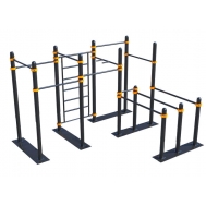 Мобильный спортивный комплекс с лестницей, турниками и брусьями СВС-107