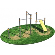 Скамья для пресса с четырьмя турниками (модерн.) СВС-24-М