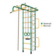 Детская шведская стенка ДСК Пионер 3М зелено/жёлтый, фото 1