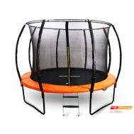 Батут GLOBAL SLF 12 футов с внутренней сеткой и лестницей