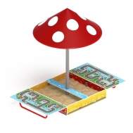 Песочница ИГРА с крышкой и грибком ИО 5.01.10-02