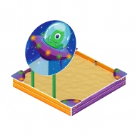 КОСМОПОРТ песочница с навесом ИО 5.14.01