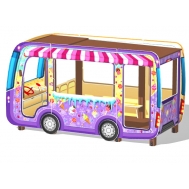 Беседка АВТОБУС-МОРОЖЕНОЕ для детской площадки МФ 10.03.14