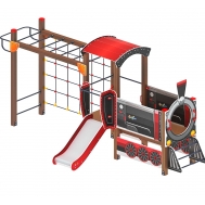 ПАРОВОЗИК (черный) детский игровой комплекс ДИК 1.03.5.04-02 (H=750)
