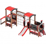 ПАРОВОЗИК (черный) детский игровой комплекс ДИК 1.03.5.03-02 (H=750)